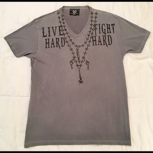 Bulzeye Vintage Black Label T-shirt Rosary Design